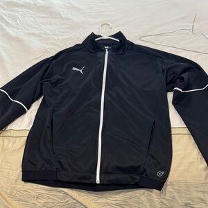 Puma Men's Black and White Track Jacket